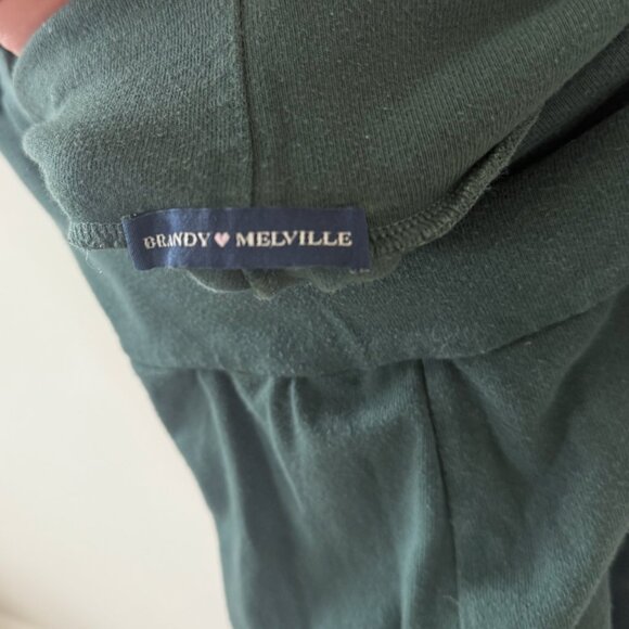 Brandy Melville Dark Green High Waisted Flare Pants - Picture 2 of 2